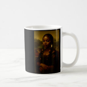 Black Mona Lisa Afro African American Melanin Blac Coffee Mug
