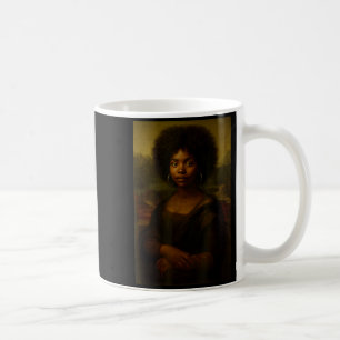 Black Mona Lisa Afro African American Melanin Blac Coffee Mug