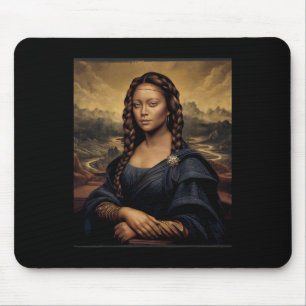 Black Mona Lisa Black History African Queen Mouse Pad