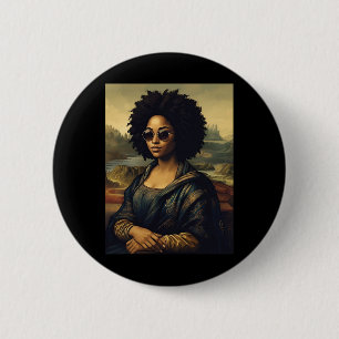 Black Mona Lisa - Black History Month African Root 6 Cm Round Badge