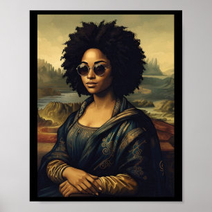 Black Mona Lisa - Black History Month African Root Poster