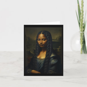 Black Mona Lisa Black History Month African Woman  Card