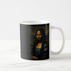 Black Mona Lisa Black History Month African Woman Coffee Mug