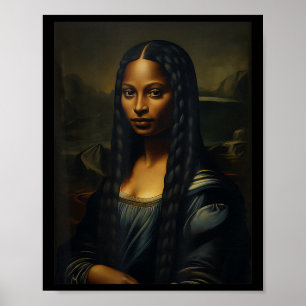 Black Mona Lisa Black History Month African Woman  Poster