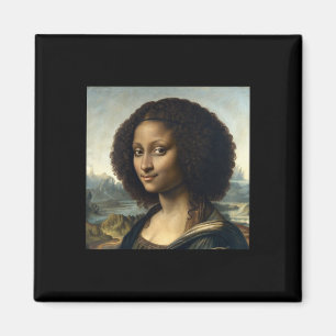 Black Mona Lisa Black History Month Afro African A Magnet