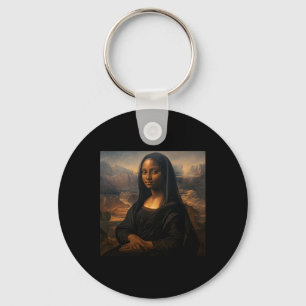 Black Mona Lisa Black History Month Juneteenth Key Ring