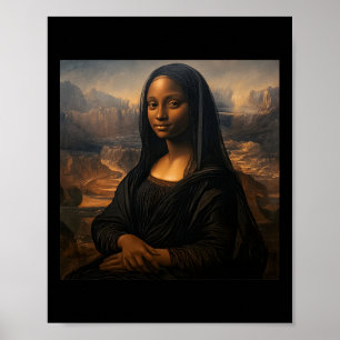 Black Mona Lisa Black History Month Juneteenth  Poster