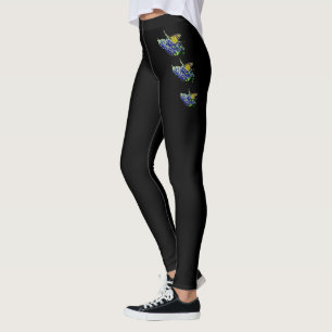 Black monarch Butterfly Leggings