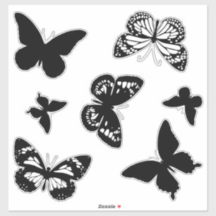 Black Monarch Butterfly stickers