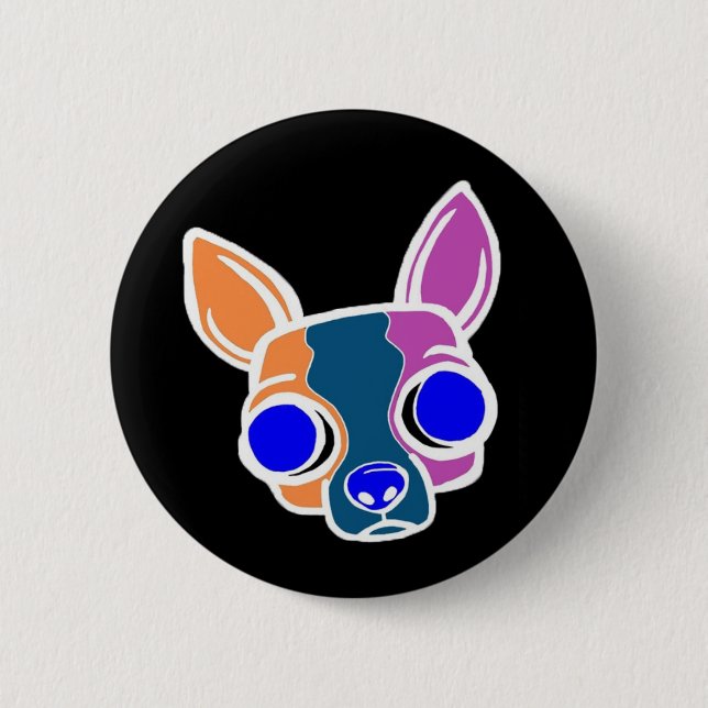 Black Monk Puppy Button (Front)