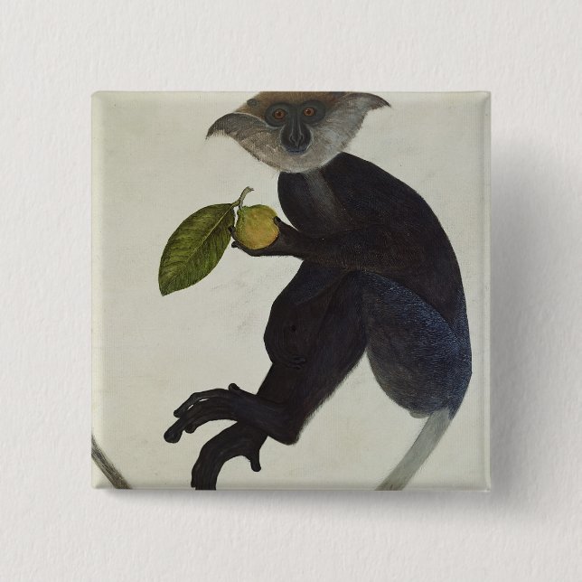 Black Monkey 15 Cm Square Badge (Front)