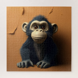 Black monkey jigsaw puzzle