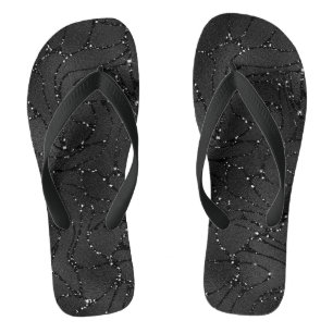 Black monochromatic glittery background thongs