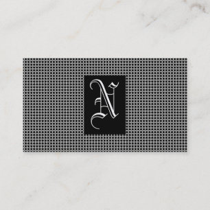 Black Monogram Business Card
