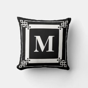 Black Monogram Cushion