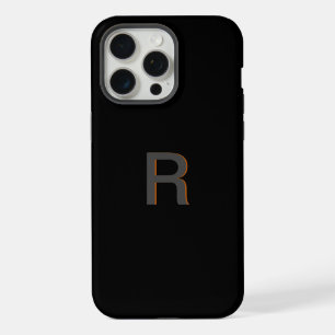 Black Monogram Elegant I iPhone 15 Pro Max Case