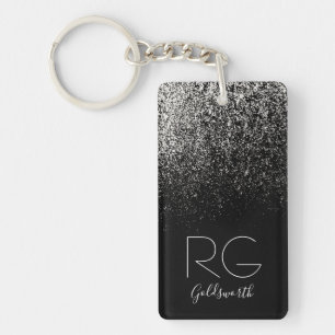 Black Monogram Key Ring