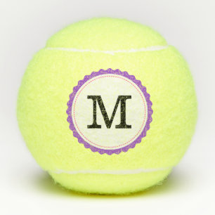 Black Monogram Professional Modern #5 Tennis Balls