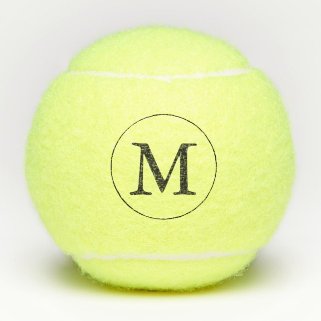 Black Monogram Tennis Balls (Front)