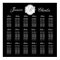 Black Monogram Wedding Reception Seating Chart
