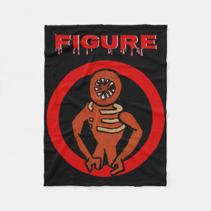 Black Monster Horror Game Doors Halloween Custome Fleece Blanket