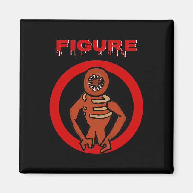 Black Monster Horror Game Doors Halloween Custome  Magnet (Front)