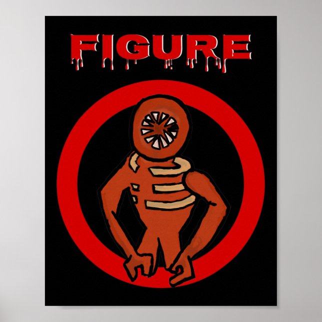 Black Monster Horror Game Doors Halloween Custome  Poster (Front)