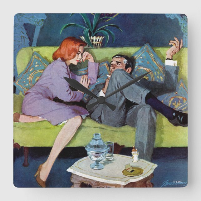 Black Monte's Last Raid Square Wall Clock (Front)