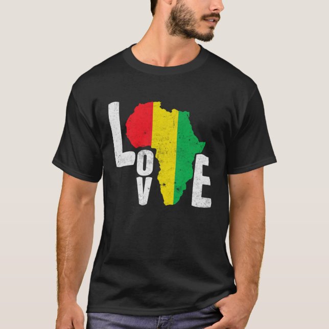 Black Month History Love Africa T-Shirt (Front)