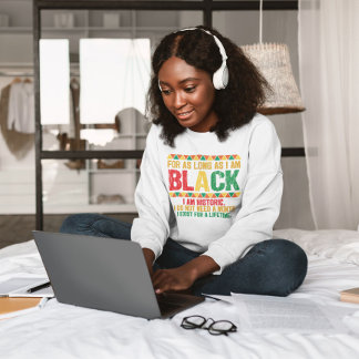 Black Month Typography Sweatshirt