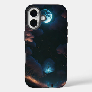Black & moon light iPhone 16 case