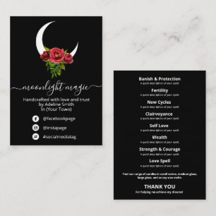 Black Moon Spell Jar And Kit Business Card