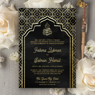 Black Moroccan Arch Muslim Wedding Gold