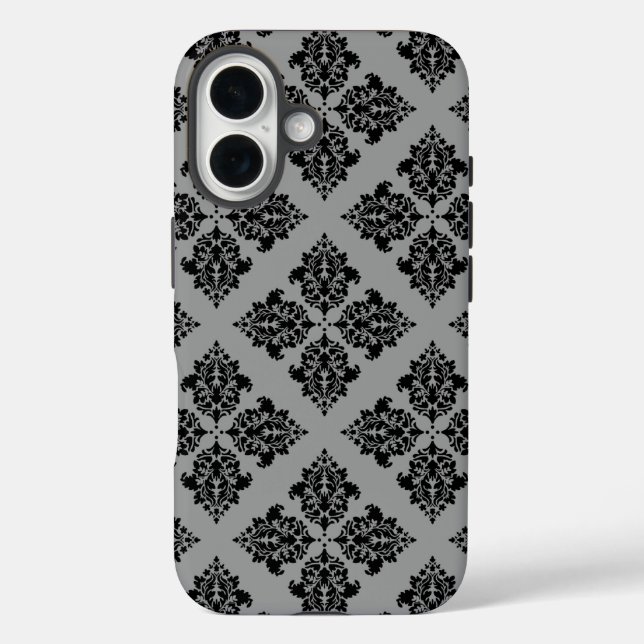 Black Moroccan Damask Case-Mate iPhone Case (Back)