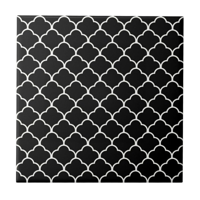 Black Moroccan Design at  Emporiomoffa Tile (Front)