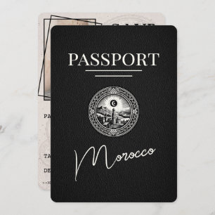 Black Morocco Passport Save The Date