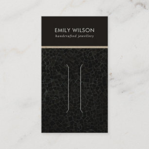 BLACK MOSAIC TEXTURE HAIR CLIP DISPLAY CARD