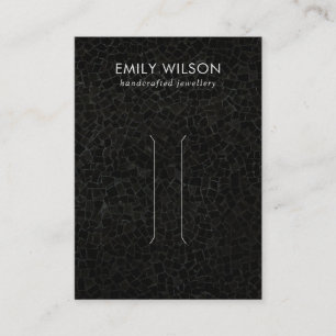 BLACK MOSAIC TEXTURE HAIR CLIP DISPLAY CARD