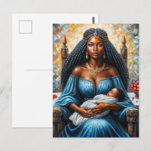 Black Mother With Baby Erzulie Art Postcard