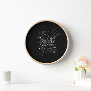 Black Motivational Clock  Hands of Hope Wall Clock