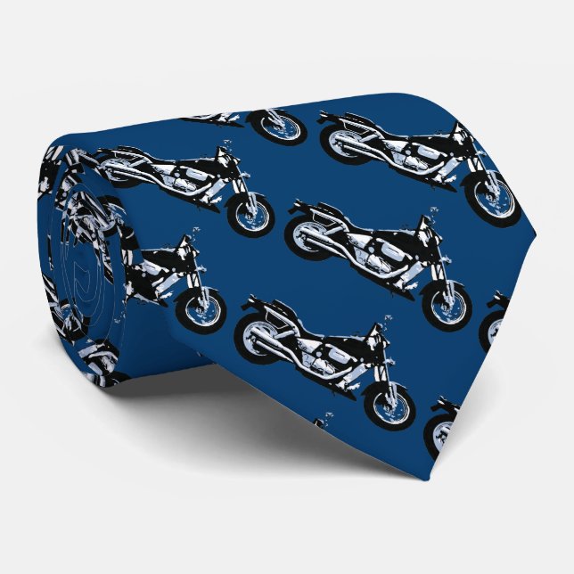 Black motorbike tie (Rolled)