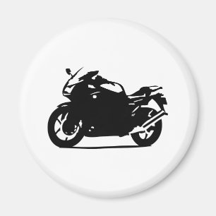 black motorcycle bike icon magnet