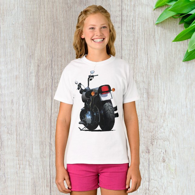 Black Motorcycle Girls T-Shirt (Creator Uploaded)