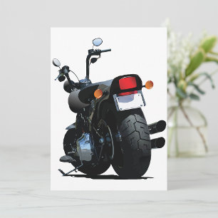 Black Motorcycle Invitations