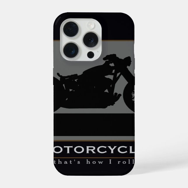Black Motorcycle iPhone Case (Back)