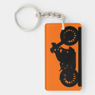 Black Motorcycle Key Ring