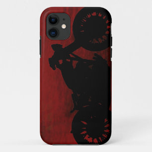 black motorcycle silhouette iPhone 11 case