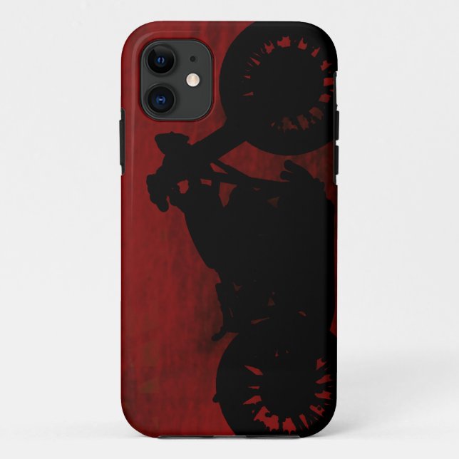 black motorcycle silhouette Case-Mate iPhone case (Back)