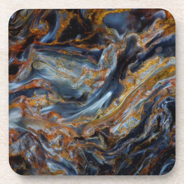 Black Mottled Pietersite Coaster (Front)