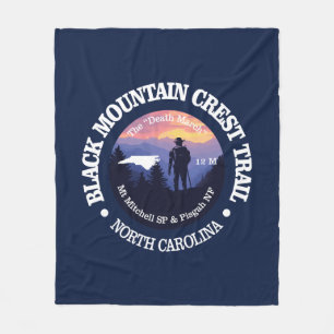 Black Mountain Crest Trail (rd2) Fleece Blanket